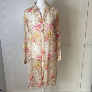 C. Wonder Vibrant Floral Dress size 6P. This is completely sheer.
